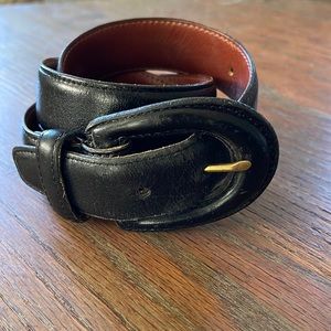 Vtg Coach black leather belt